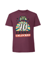 Męska koszulka  z nadrukiem – 40 Level Unlocked - obrazek 3