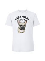 Męska koszulka  z nadrukiem – buldog francuski BIRTHDAY BOY