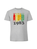 Męska koszulka  z nadrukiem – 1983 VINTAGE GITARY 1983 - obrazek 4
