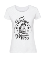 Damska koszulka  z nadrukiem – Vintage Woman 1970
