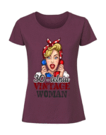 Damska koszulka  z nadrukiem – VINTAGE WOMAN + WIEK 30 - obrazek 5