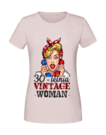 Damska koszulka  z nadrukiem – VINTAGE WOMAN + WIEK 30