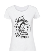 Damska koszulka  z nadrukiem – Vintage Woman 1980 - obrazek 3