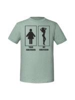 Męska koszulka  z nadrukiem –MY GIRLFRIEND YOUR GIRLFRIEND - obrazek 5