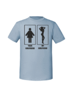 Męska koszulka  z nadrukiem –MY GIRLFRIEND YOUR GIRLFRIEND - obrazek 6