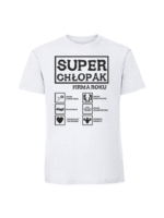 Męska koszulka  z nadrukiem –super chłopak - obrazek 3