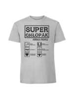 Męska koszulka  z nadrukiem –super chłopak - obrazek 5