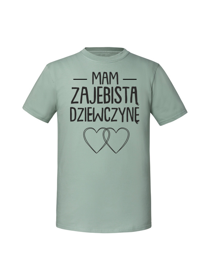 WA00016_mietowa.png Męska koszulka z nadrukiem –MAM ZAJEBISTĄ DZIEWCZYNĘ v3 - obrazek 1