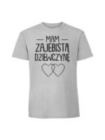Męska koszulka  z nadrukiem –MAM ZAJEBISTĄ DZIEWCZYNĘ v3 - obrazek 4