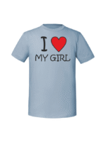 Męska koszulka  z nadrukiem –I love my girl - obrazek 3