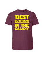 Męska koszulka  z nadrukiem –Best boyfriend in the galaxy v2 - obrazek 5