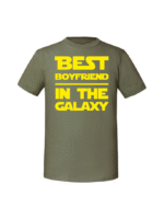 Męska koszulka  z nadrukiem –Best boyfriend in the galaxy v2 - obrazek 3