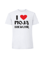 Męska koszulka  z nadrukiem –I love moją dziewczynę - obrazek 6