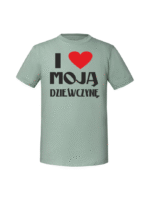 Męska koszulka  z nadrukiem –I love moją dziewczynę