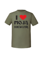 Męska koszulka  z nadrukiem –I love moją dziewczynę - obrazek 5