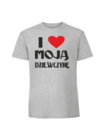 Męska koszulka  z nadrukiem –I love moją dziewczynę - obrazek 7
