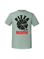 Męska koszulka  z nadrukiem –Pizza is my valentine - obrazek 5