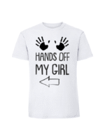 Męska koszulka  z nadrukiem –HANDS OFF MY GIRL - obrazek 3