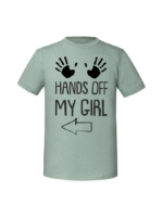 Męska koszulka  z nadrukiem –HANDS OFF MY GIRL - obrazek 4