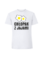 Męska koszulka  z nadrukiem –Chłopak z jajami - obrazek 3