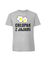 Męska koszulka  z nadrukiem –Chłopak z jajami - obrazek 5
