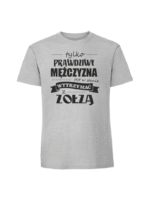 Męska koszulka  z nadrukiem –Tylko prawdziwy mężczyzna zołza - obrazek 4