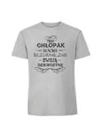 Męska koszulka  z nadrukiem –TEN CHŁOPAK KOCHA BEZGRANICZNIE - obrazek 5