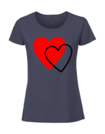 Damska koszulka  z nadrukiem – Serca v1 - obrazek 4
