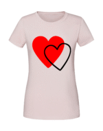 Damska koszulka  z nadrukiem – Serca v1 - obrazek 3