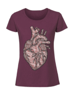 Damska koszulka  z nadrukiem – Serce Kolor v2 - obrazek 3