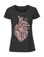 Damska koszulka  z nadrukiem – Serce Kolor v2