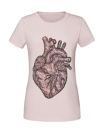 Damska koszulka  z nadrukiem – Serce Kolor v2 - obrazek 4