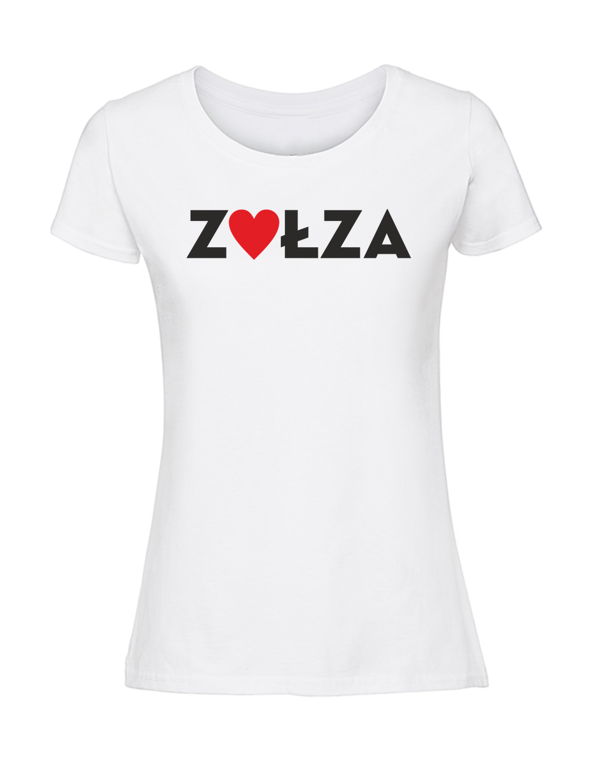 WW00015_biala.png Damska koszulka z nadrukiem – ZOŁZA KOCHAM MOJĄ ZOŁZĘ v1 - obrazek 1