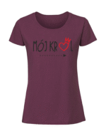 Damska koszulka  z nadrukiem – mój król v1 - obrazek 3