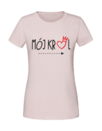 Damska koszulka  z nadrukiem – mój król v1 - obrazek 4