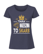 Damska koszulka  z nadrukiem – narzeczona to skarb - obrazek 3