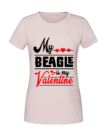 Damska koszulka  z nadrukiem – My beagle is my valentine