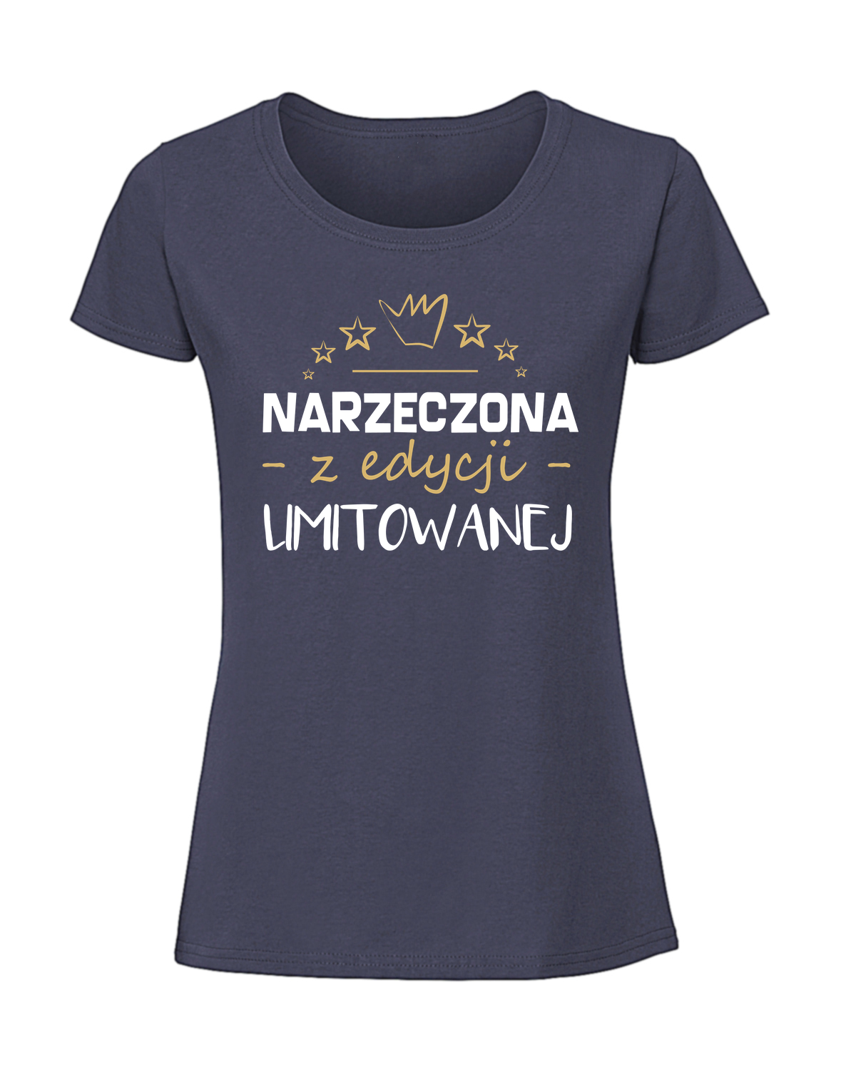 WW00053_granatowa.png Damska koszulka z nadrukiem – narzeczona z edycji limitowanej - obrazek 1