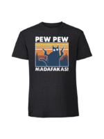 Męska koszulka  z nadrukiem –PEW PEW MADAFAKAS v1 - obrazek 6