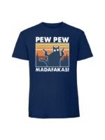 Męska koszulka  z nadrukiem –PEW PEW MADAFAKAS v1 - obrazek 5