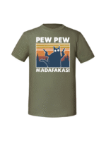 Męska koszulka  z nadrukiem –PEW PEW MADAFAKAS v1 - obrazek 7