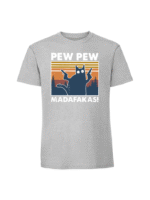 Męska koszulka  z nadrukiem –PEW PEW MADAFAKAS v1 - obrazek 3