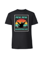 Męska koszulka  z nadrukiem –pew pew madafakas v3 - obrazek 3