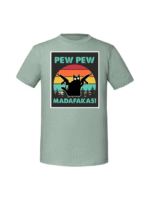 Męska koszulka  z nadrukiem –pew pew madafakas v3 - obrazek 9