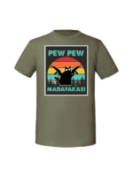 Męska koszulka  z nadrukiem –pew pew madafakas v3 - obrazek 5