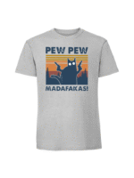 Męska koszulka  z nadrukiem –PEW PEW MADAFAKAS v2 - obrazek 7