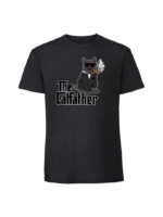 Męska koszulka  z nadrukiem –catfather - obrazek 6