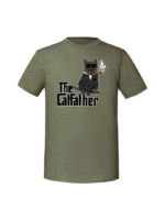 Męska koszulka  z nadrukiem –catfather - obrazek 3