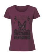 Damska koszulka  z nadrukiem – Mama owczarka niemieckiego - obrazek 3