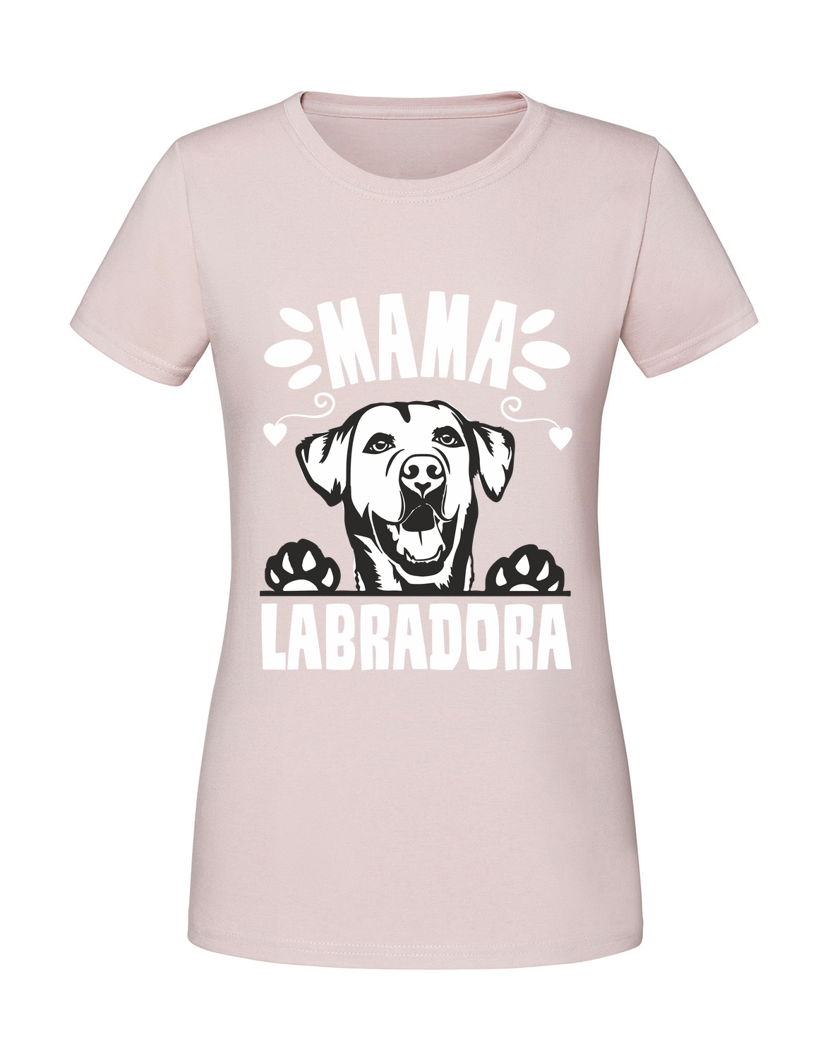 ZZ00044_pudrowy_roz.png Damska koszulka z nadrukiem – Mama labradora v2 - obrazek 1